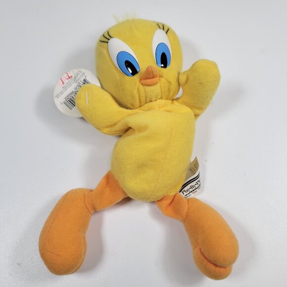 Looney Tunes Tweety Bird Beanie Plush Stuffed Animal 8" Warner Bros 1996 - Picture 1 of 3